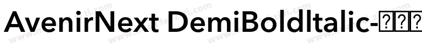 AvenirNext DemiBoldltalic字体转换